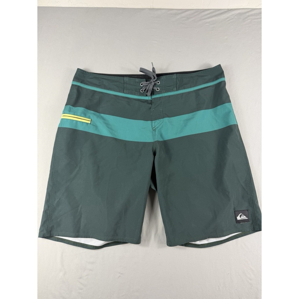 O'neill swim trunks shorts, green colorblock, men's 36